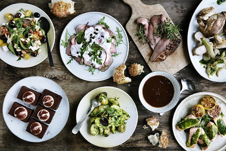 Italiensk buffet ud af huset